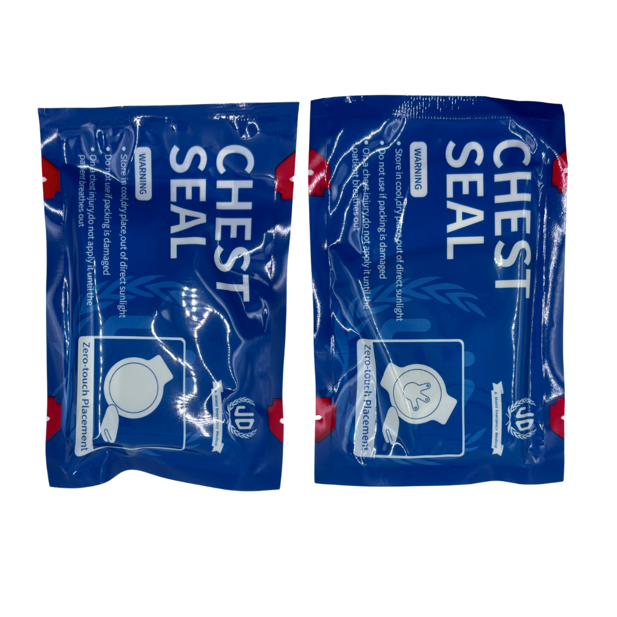 Chest Seal Twin-Pack- Vented Chest Seal for Open Chest Wound Care Round Chest Wound Seal, Trauma Wound Dressing