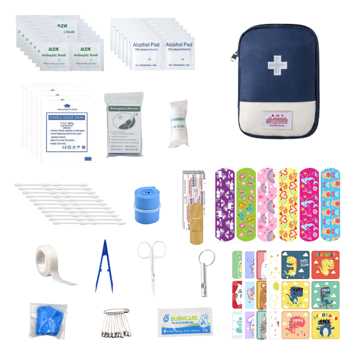 Small First Aid Kit for Kids and Adults, Medical Kit for Home, Travel, Hiking, Backpack