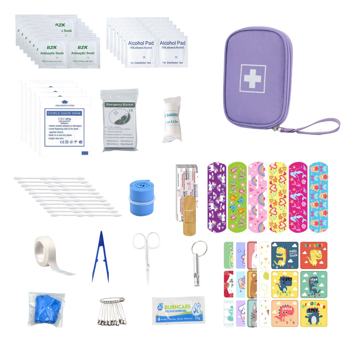 Kids First Aid Kit for Home & School, Mini First Aid Kit Travel Emergency Kit for Car Camping & Hiking Survival Medical