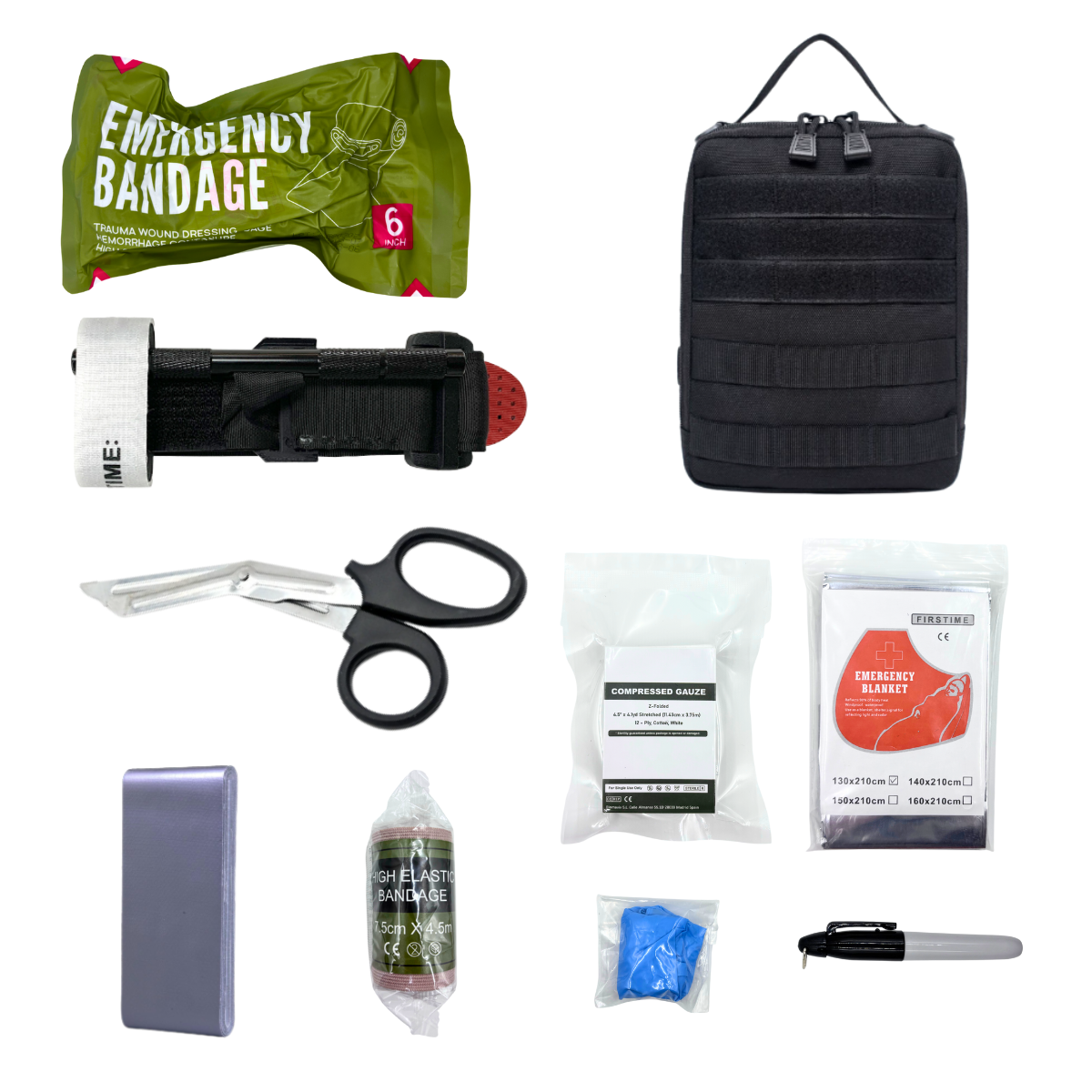 Emergency First Aid Kit Bag - Molle Medical Pouch for Hiking Hunting Outdoor Camping Survival