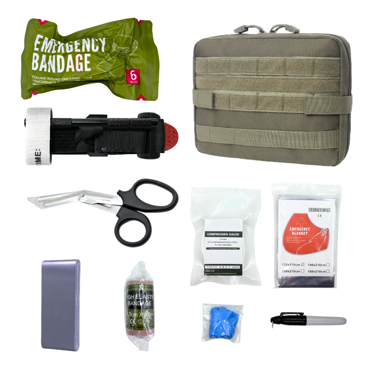Tactical equipment first aid kit Emt kit Edc survival kit emergency supplies Molle management Pouchi IFAK Rhino rescue Emt