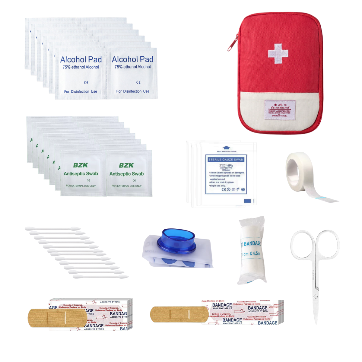 Mini First Aid Kit, Portable Small Emergency Kits Compact 1st Aid Kit for Car, Travel, Home, Camping, Outdoor, Hiking