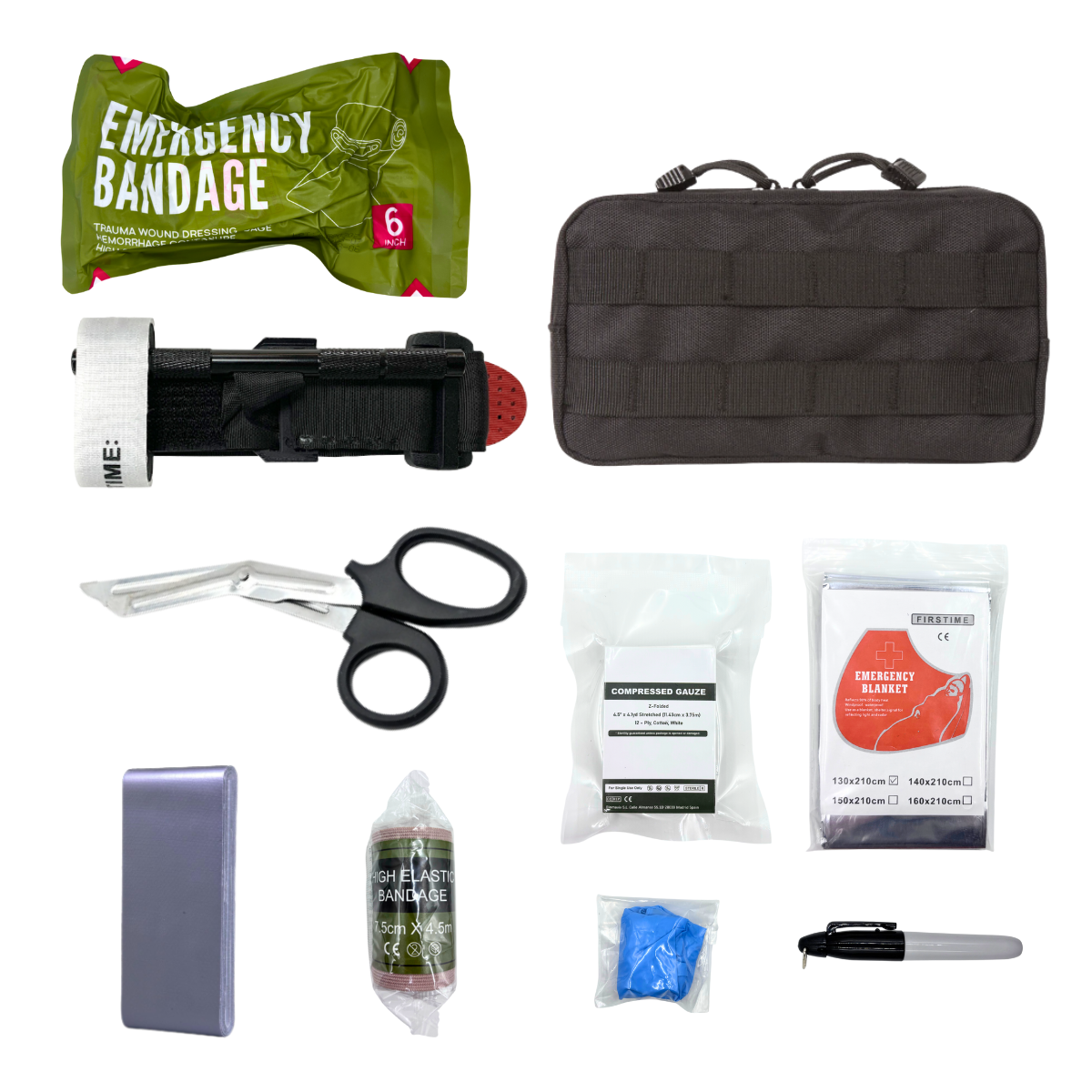 IFAK Trauma Kit – Compact Emergency First Aid Essentials for Military, Camping, Hiking, and Everyday Survival