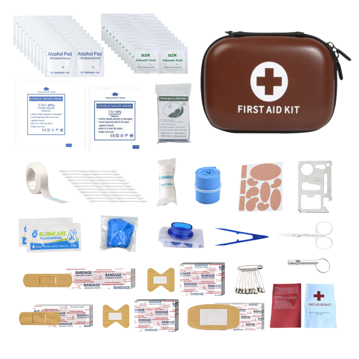 Mini First Aid Kit Small Medical Kit - Includes Emergency Foil Blanket, Scissors for Travel, Home, Office, Vehicle, Camping, Workplace & Outdoor