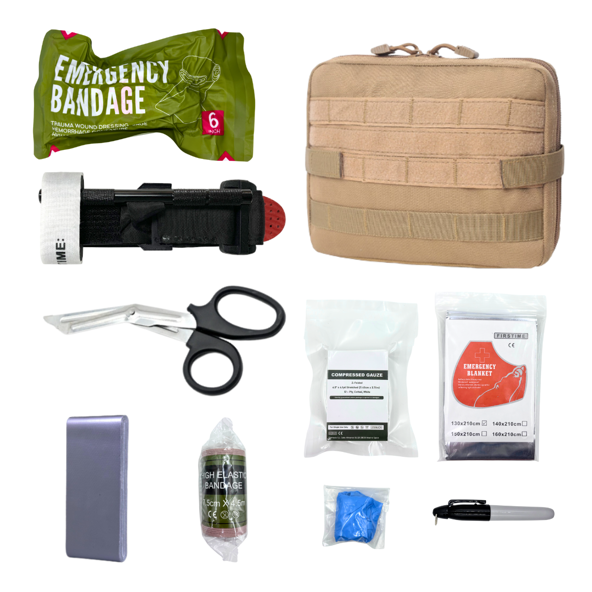 Tactical equipment first aid kit Emt kit Edc survival kit emergency supplies Molle management Pouchi IFAK Rhino rescue Emt