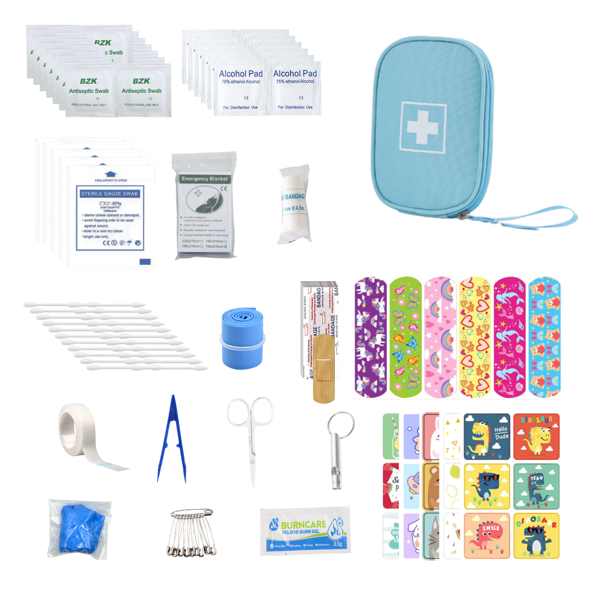 Kids First Aid Kit for Home & School, Mini First Aid Kit Travel Emergency Kit for Car Camping & Hiking Survival Medical