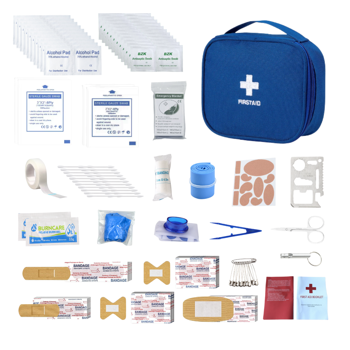Multifunctional First Aid Kit With Supplies Inside Travel Compact First Aid Kit for Home, School, OutdoorActivities, Hiking, Car