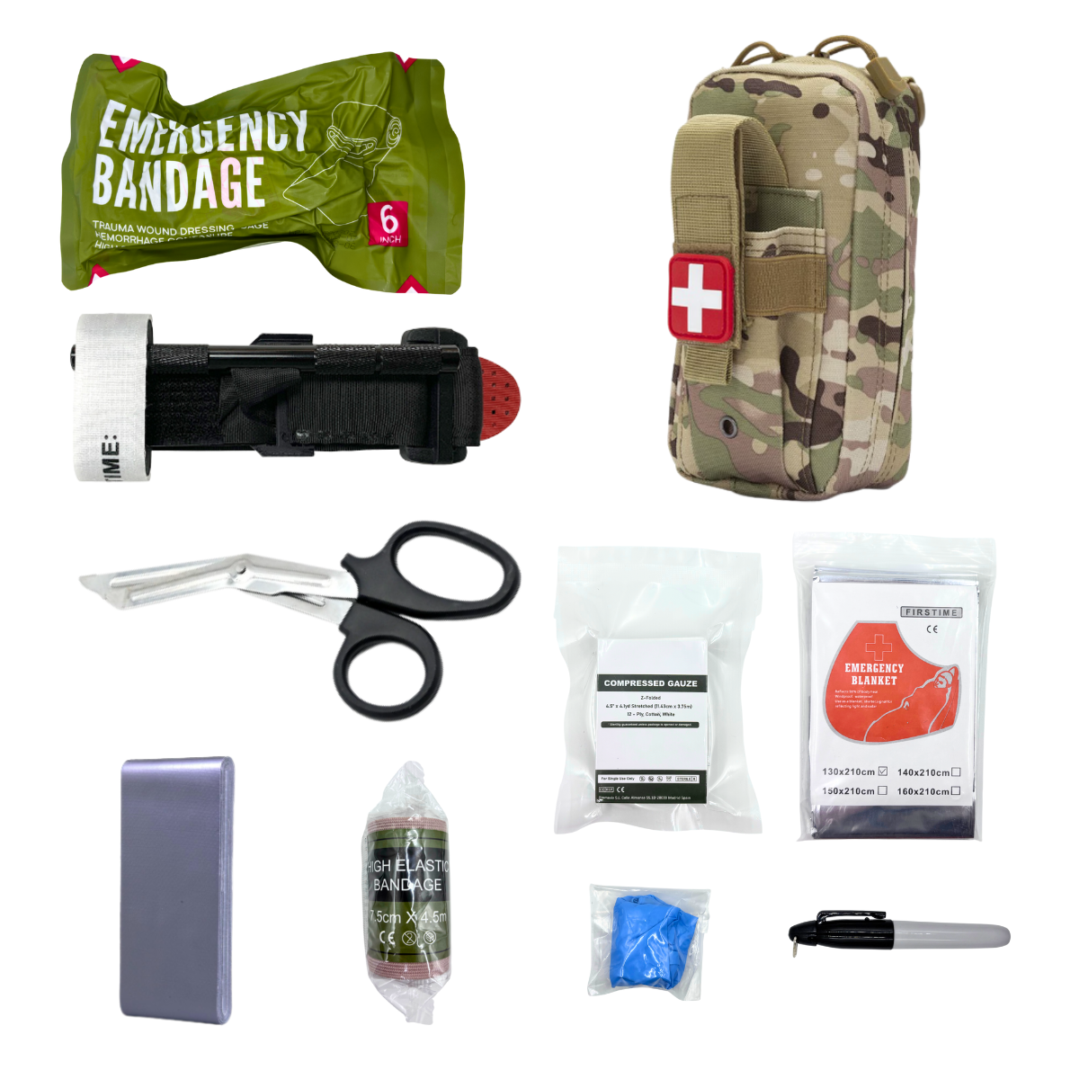 Survival First Aid Kit Survival Full Set Molle Outdoor Gear Emergency Kits Trauma Bag Camping Hiking IFAK Adventures EDC