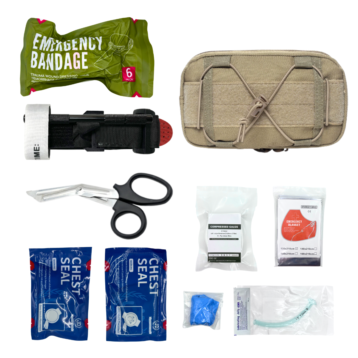 Portable Tactical First Aid Kit Medical Bag for Hiking Travel Home Emergency Treatment Case Survival Tools EDC Pouch