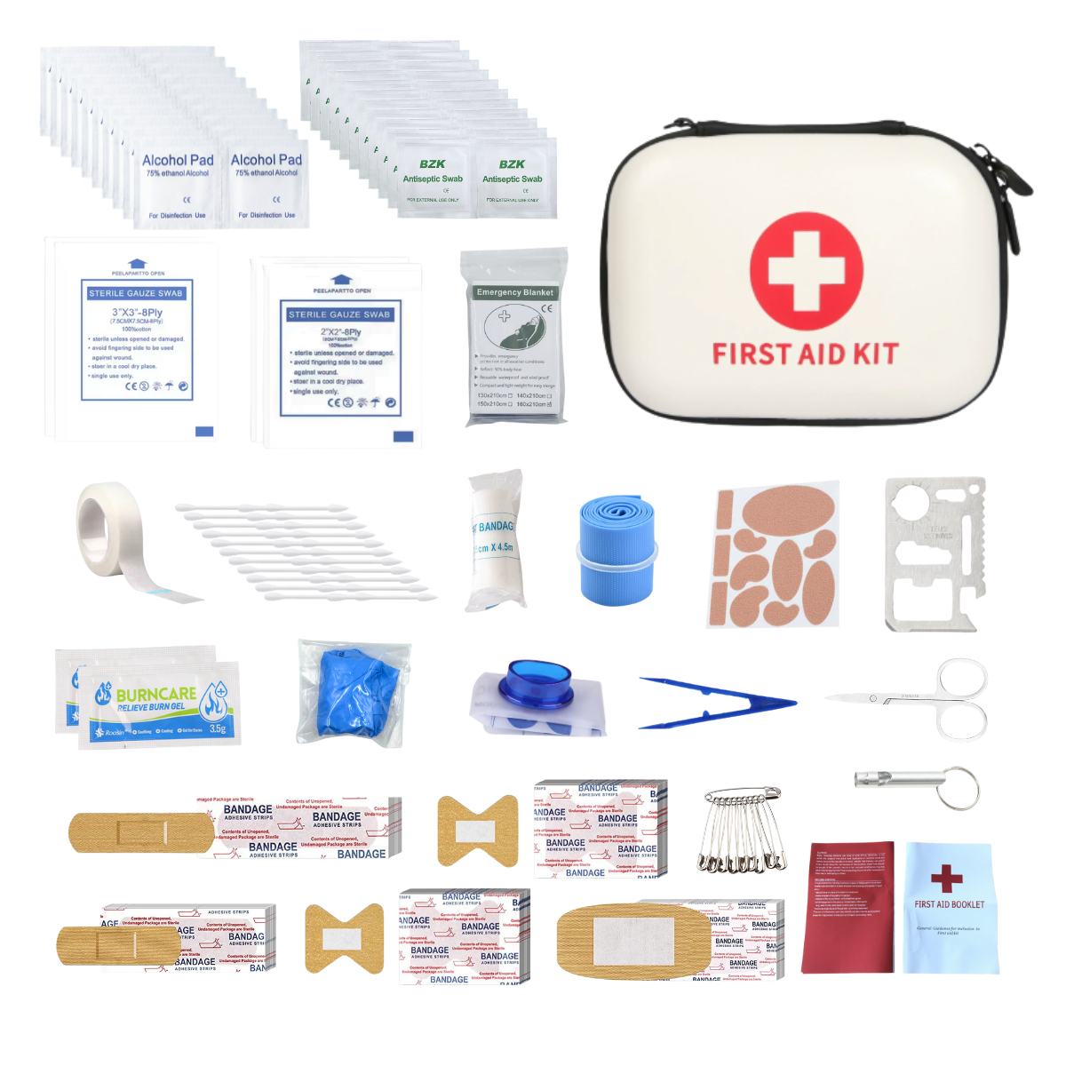 Mini First Aid Kit Small Medical Kit - Includes Emergency Foil Blanket, Scissors for Travel, Home, Office, Vehicle, Camping, Workplace & Outdoor