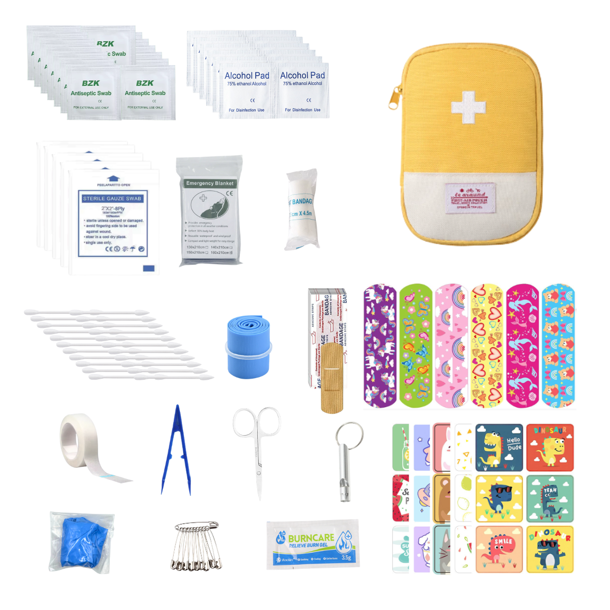 Small First Aid Kit for Kids and Adults, Medical Kit for Home, Travel, Hiking, Backpack