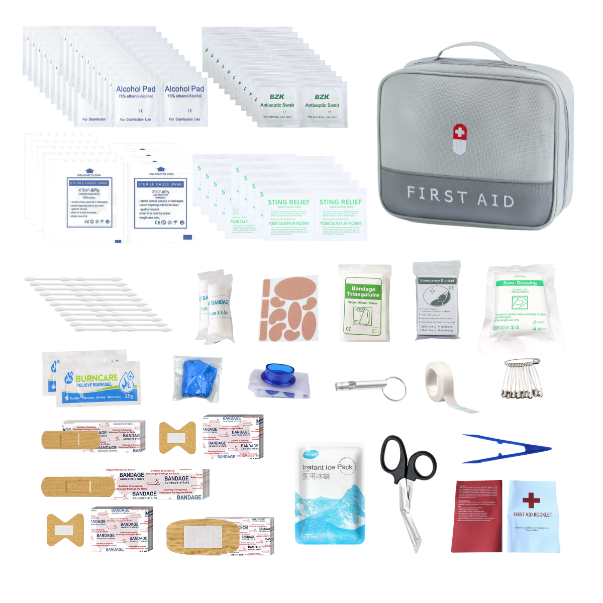 Portable First Aid Kit Red Car Emergency Kit Accessories For Home Family Travel Outdoor Emergency Medical Treatment