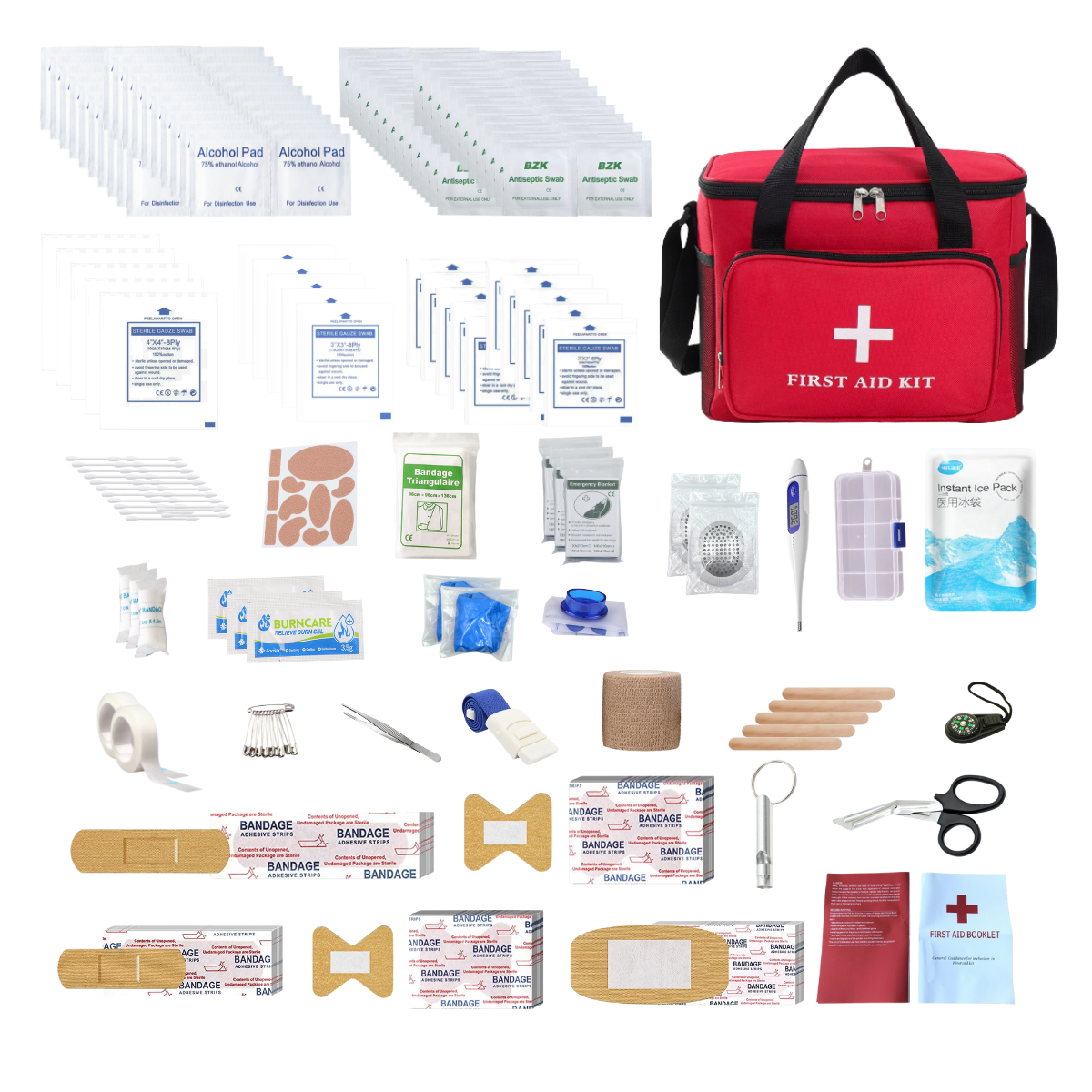 Portable First Aid Kit Red Car Emergency Kit Accessories For Home Family Travel Outdoor Emergency Medical Treatment