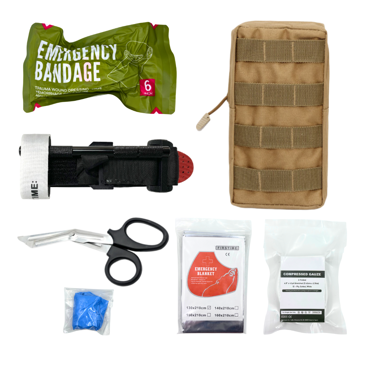 Survival First Aid Kit Survival Full Set Molle Outdoor Gear Emergency Kits Trauma Bag Camping Hiking IFAK Adventures Bag