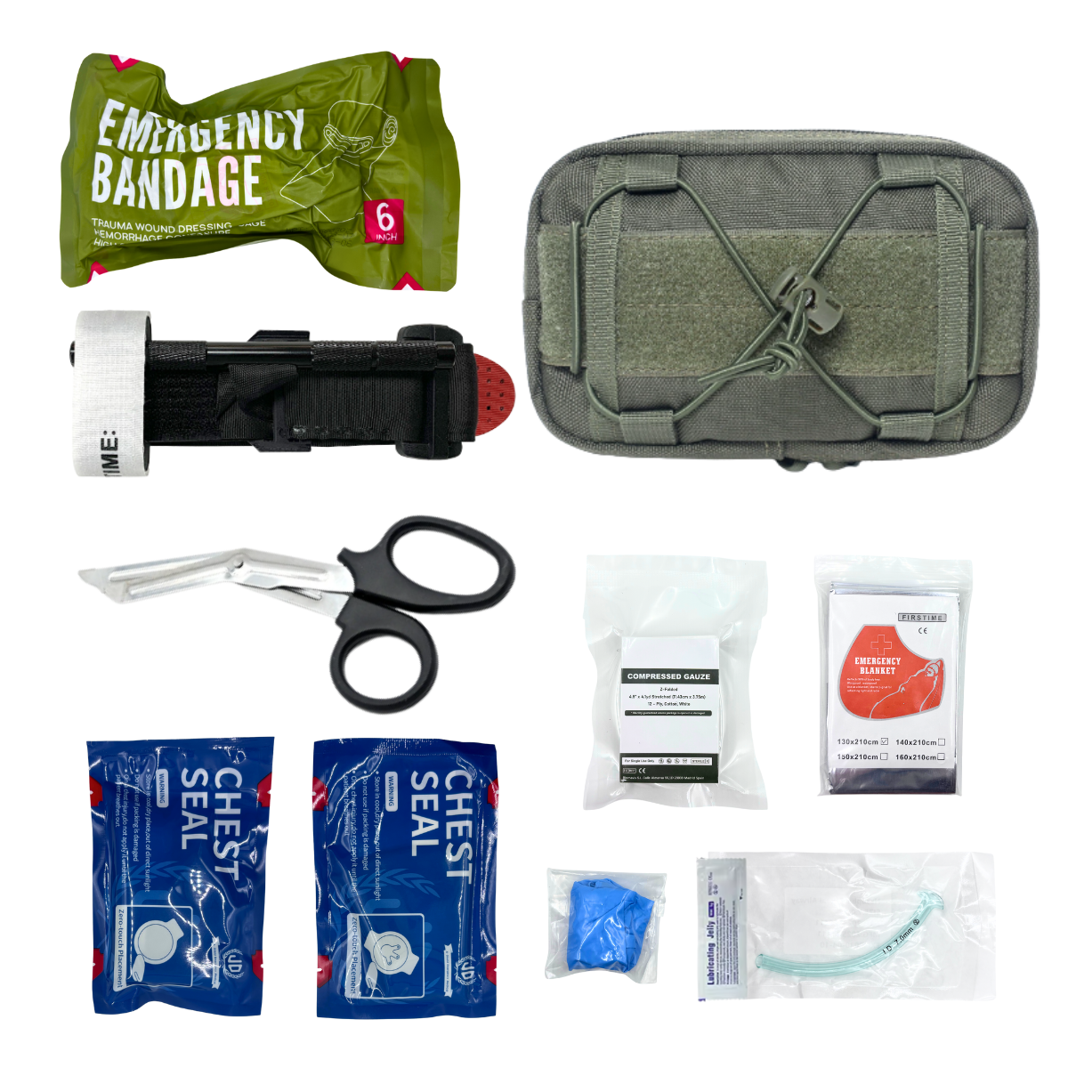 Portable Tactical First Aid Kit Medical Bag for Hiking Travel Home Emergency Treatment Case Survival Tools EDC Pouch