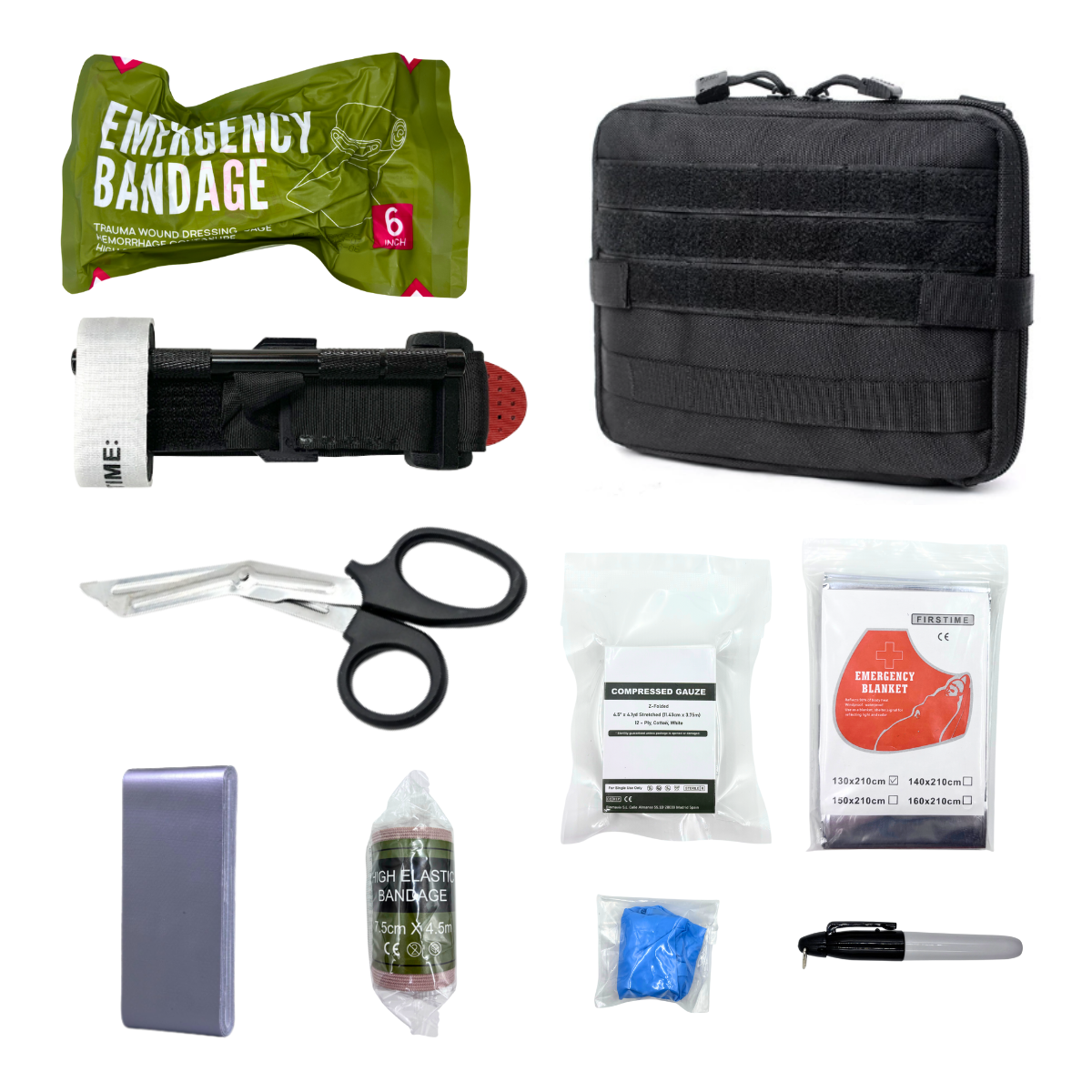 Tactical equipment first aid kit Emt kit Edc survival kit emergency supplies Molle management Pouchi IFAK Rhino rescue Emt