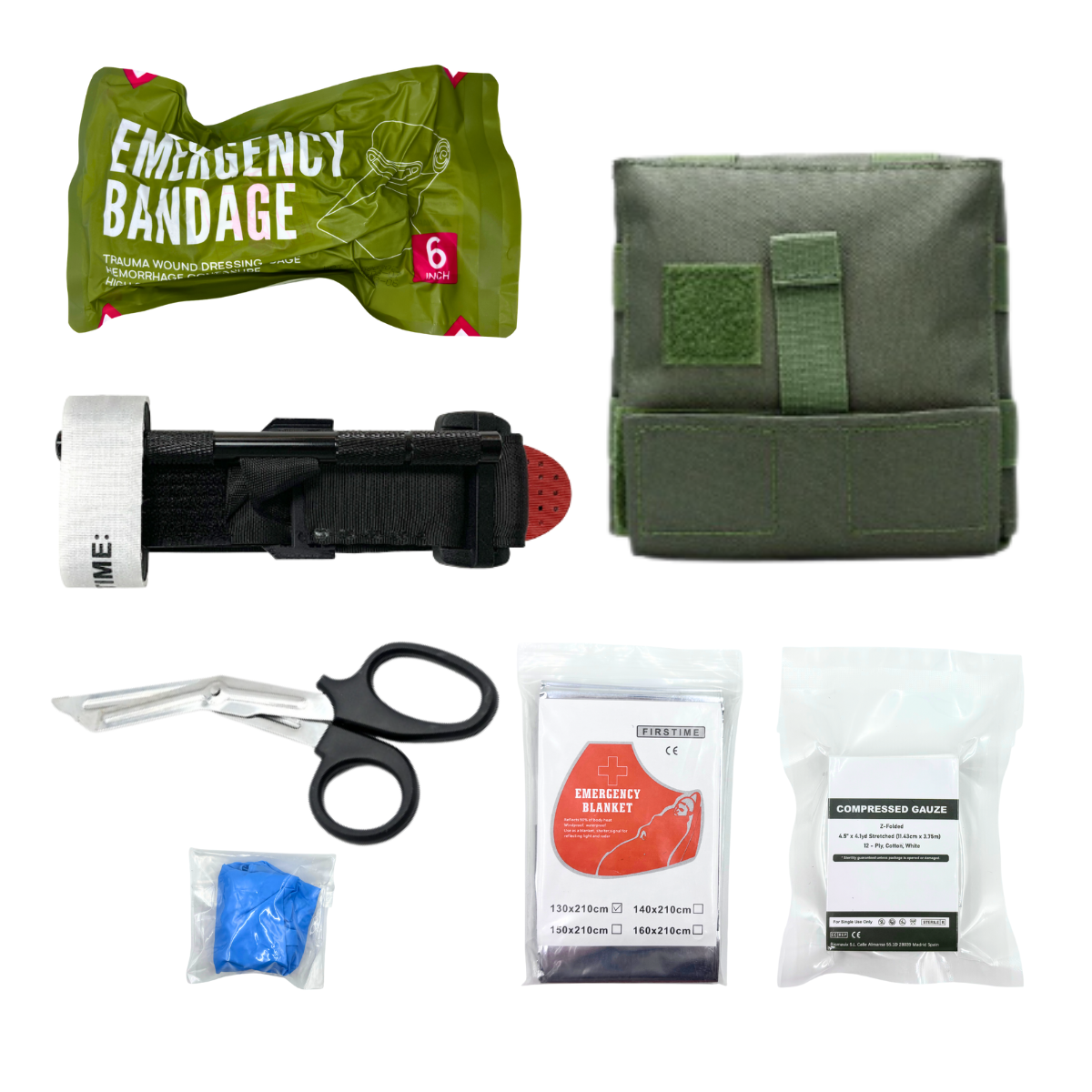 Survival Gear with Molle System Survival Kit First Aid Compatible Bag Earthquake Outdoor IFAK EDC Hiking Hunting Gifts for Men