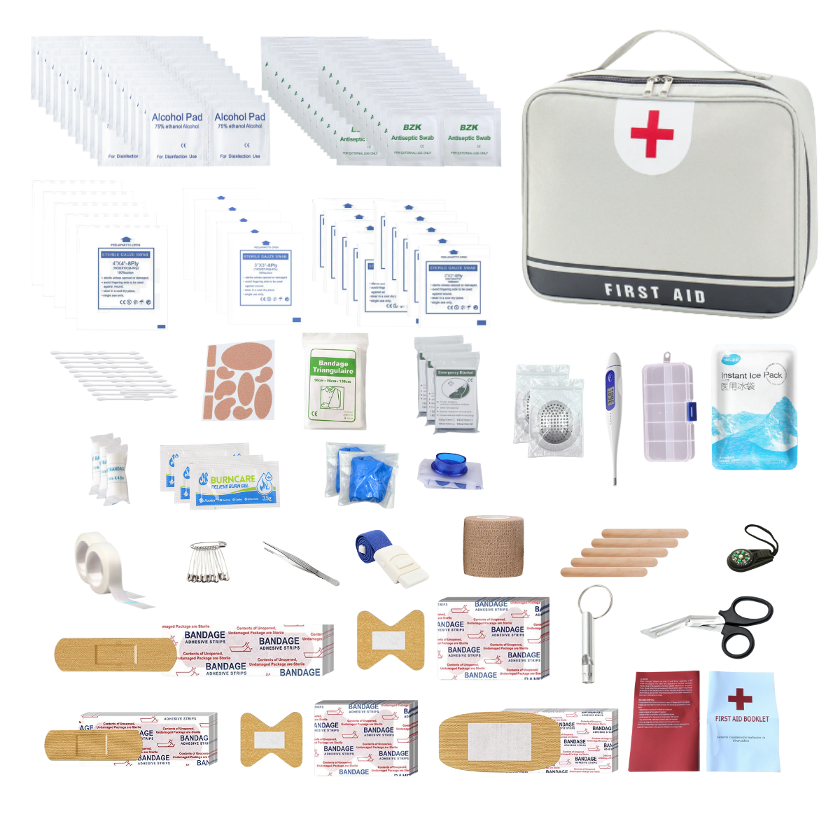 Family Car Travel First Aid Kit for Home, Car, Travel, Business, Survival, Office, Camping, Hiking