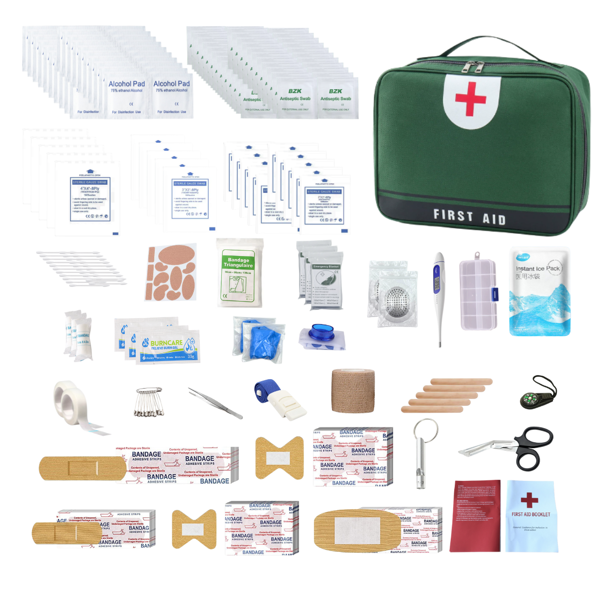 Family Car Travel First Aid Kit for Home, Car, Travel, Business, Survival, Office, Camping, Hiking