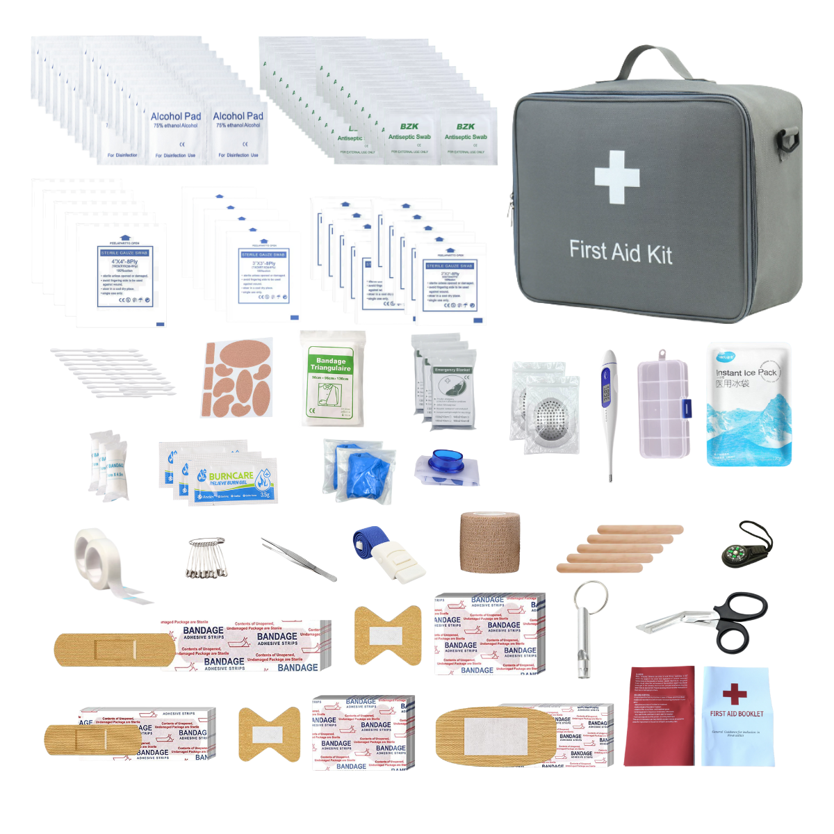 First Aid Kit, Upgraded IFAK Tearable Emergency Kit, Emergency Survival Kit for Travelling, Outdoor Hiking, Camping, etc