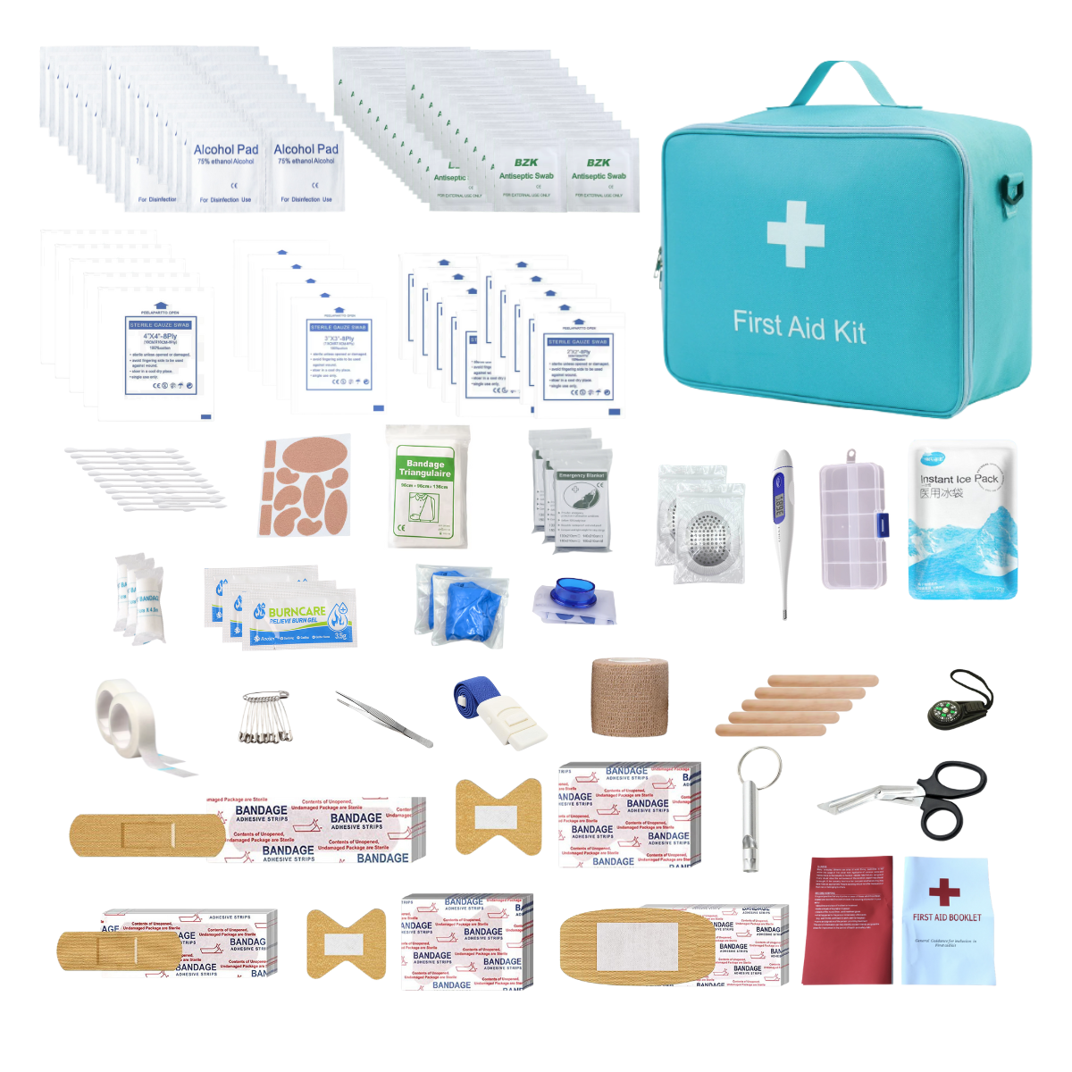 First Aid Kit, Upgraded IFAK Tearable Emergency Kit, Emergency Survival Kit for Travelling, Outdoor Hiking, Camping, etc