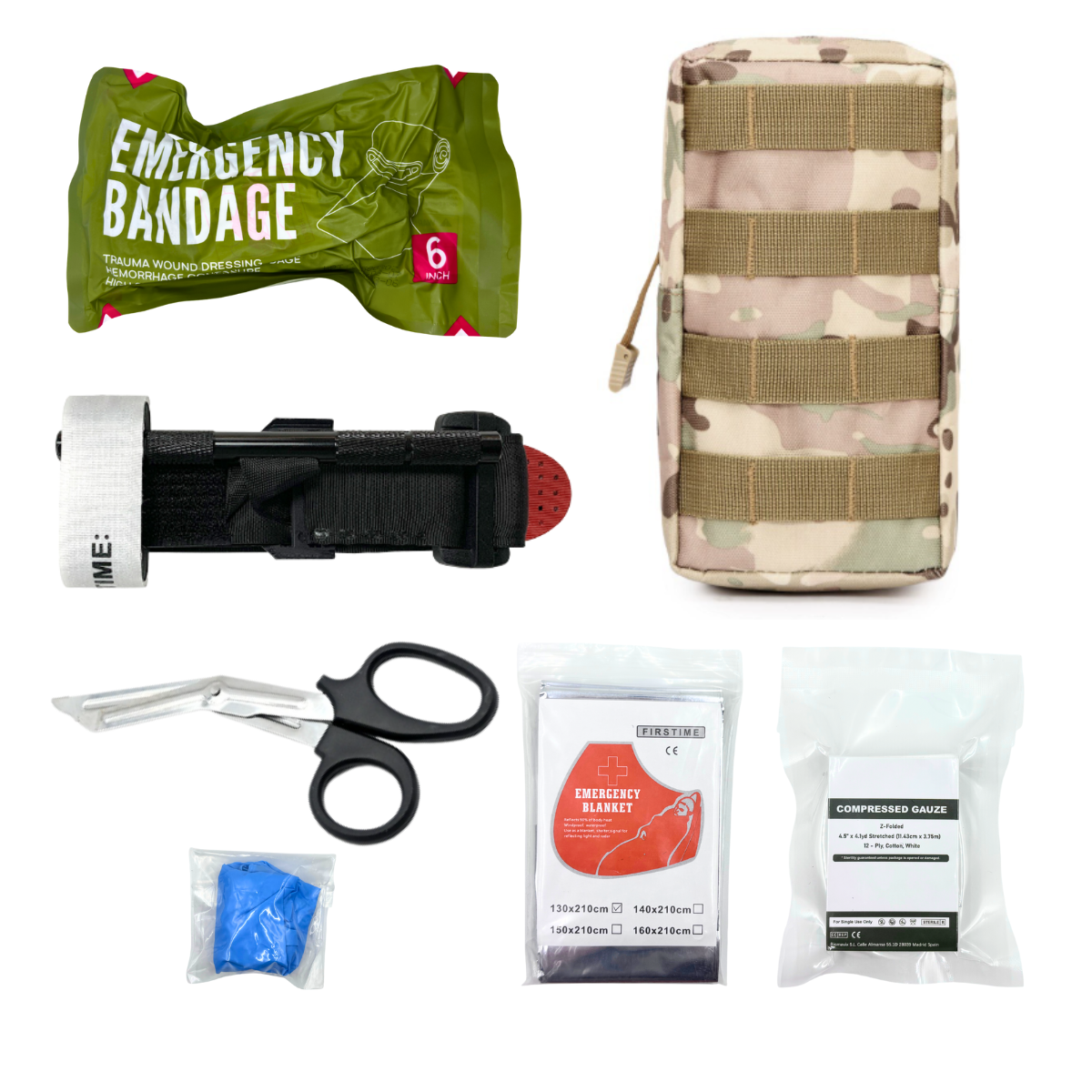 Survival First Aid Kit Survival Full Set Molle Outdoor Gear Emergency Kits Trauma Bag Camping Hiking IFAK Adventures Bag