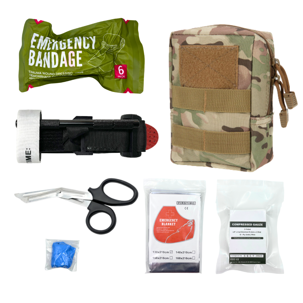 IFAK Tactical Molle Pouch Survival First Aid Kit for Emergency Rescue Outdoor Camping Hiking Sports Portable