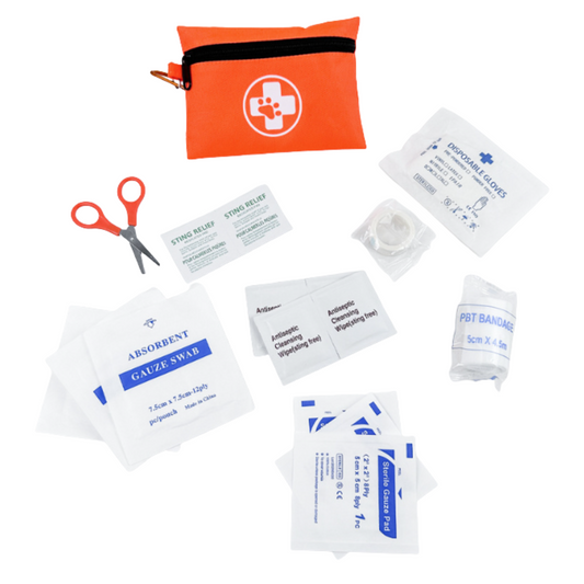 Portable Dog First Aid Kit with Hook - Water Resistant Pouch for Hiking, Camping, Daily Family Use, Travel, Pet Safety, Thoughtful Gift for Pet Owners
