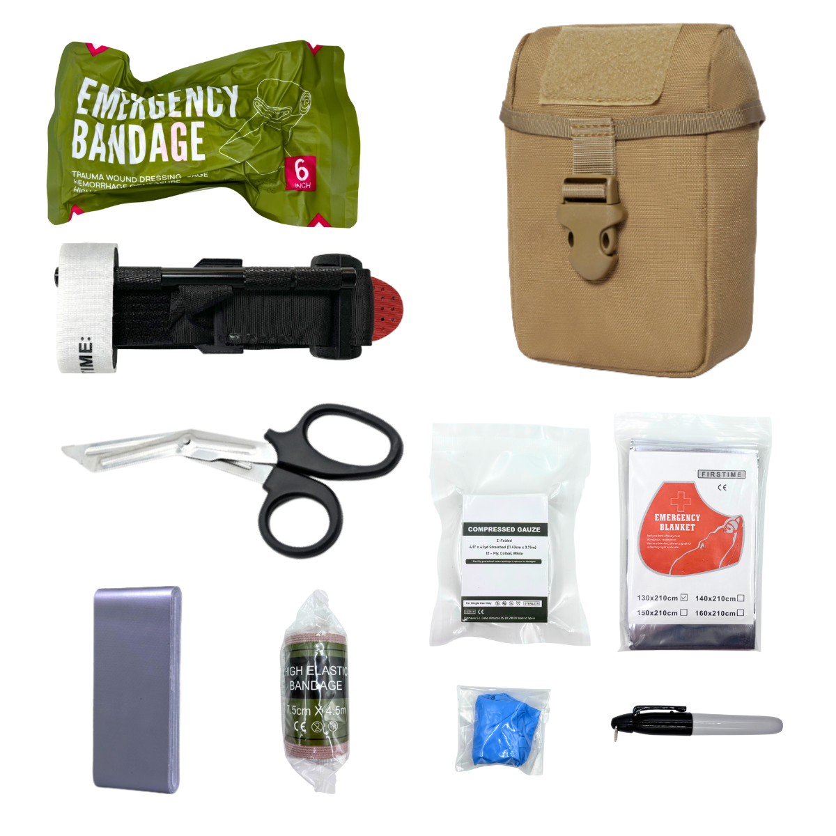IFAK Pouch - Large IFAK Molle Pouch Empty First Aid Bags Only Medical Trauma Kit Bag EMT Pouch MED Waist Bag，Outdoor
