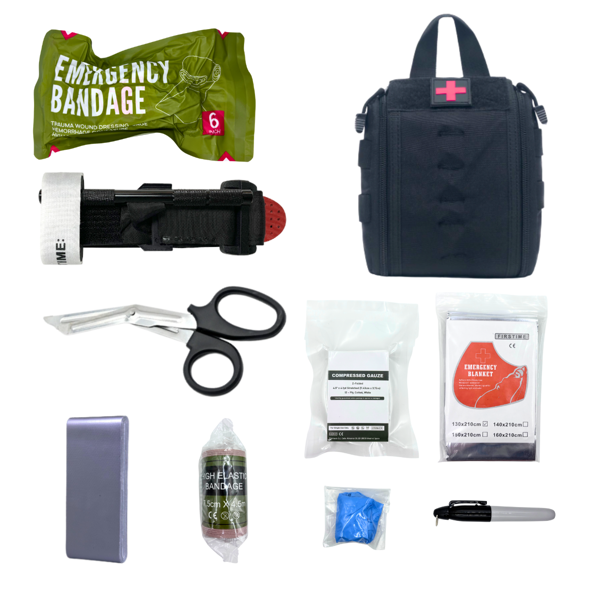 Survival First Aid Kit Survival Full Set Molle Outdoor Gear Emergency Kits Trauma Bag Camping Hiking IFAK Adventures EDC