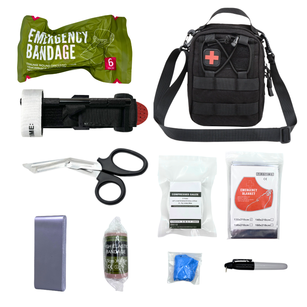 IFAK Trauma Kit First Aid Medical Pouch Emergency Tourniquet Chest Seal Survival Gear and Equipment with Molle Car Travel Hiking