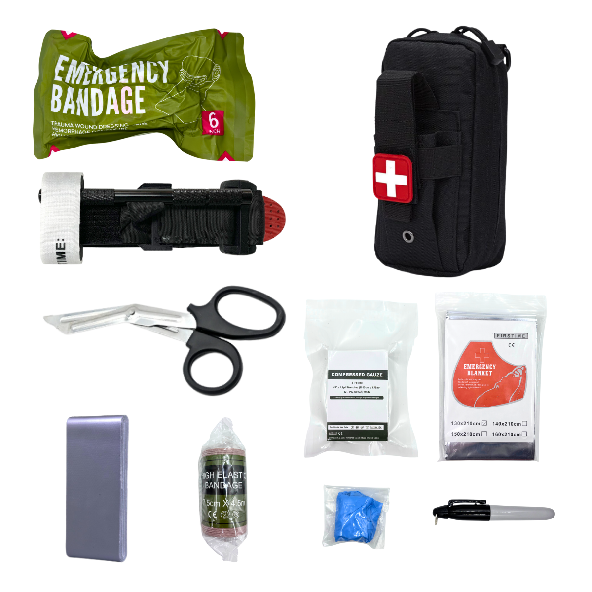 Survival First Aid Kit Survival Full Set Molle Outdoor Gear Emergency Kits Trauma Bag Camping Hiking IFAK Adventures EDC