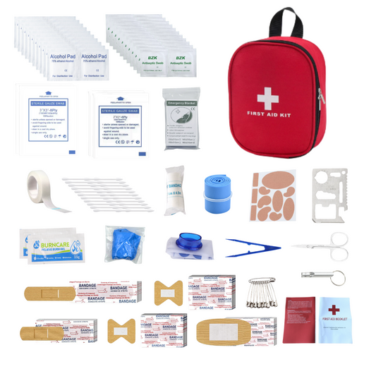 portable travel first aid kit, outdoor camping emergency medical kit, bandage, life saving kit, empty bag
