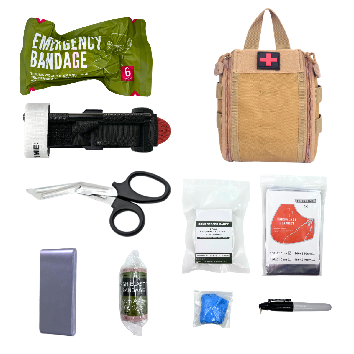 Survival First Aid Kit Survival Full Set Molle Outdoor Gear Emergency Kits Trauma Bag Camping Hiking IFAK Adventures EDC