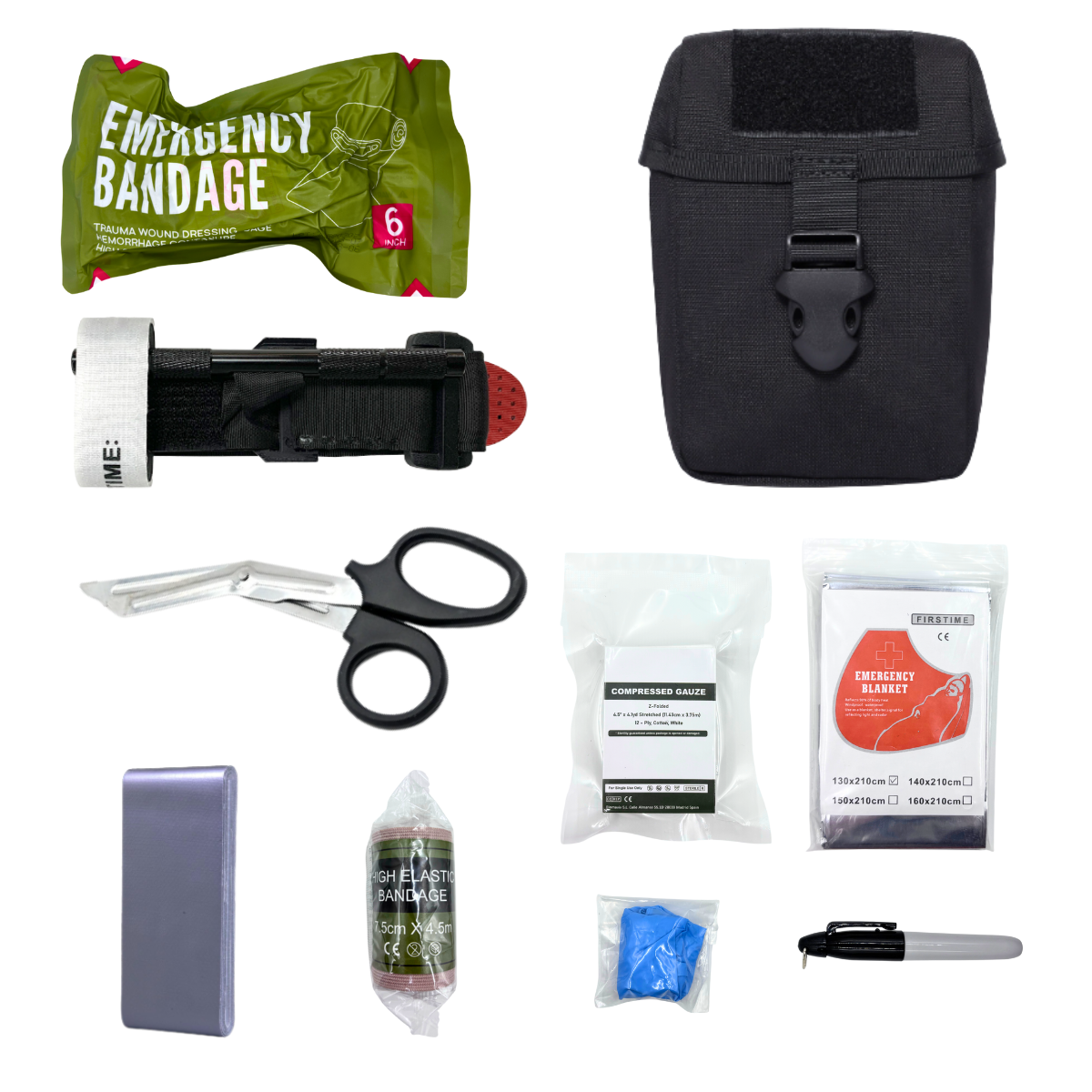 IFAK Pouch - Large IFAK Molle Pouch Empty First Aid Bags Only Medical Trauma Kit Bag EMT Pouch MED Waist Bag，Outdoor