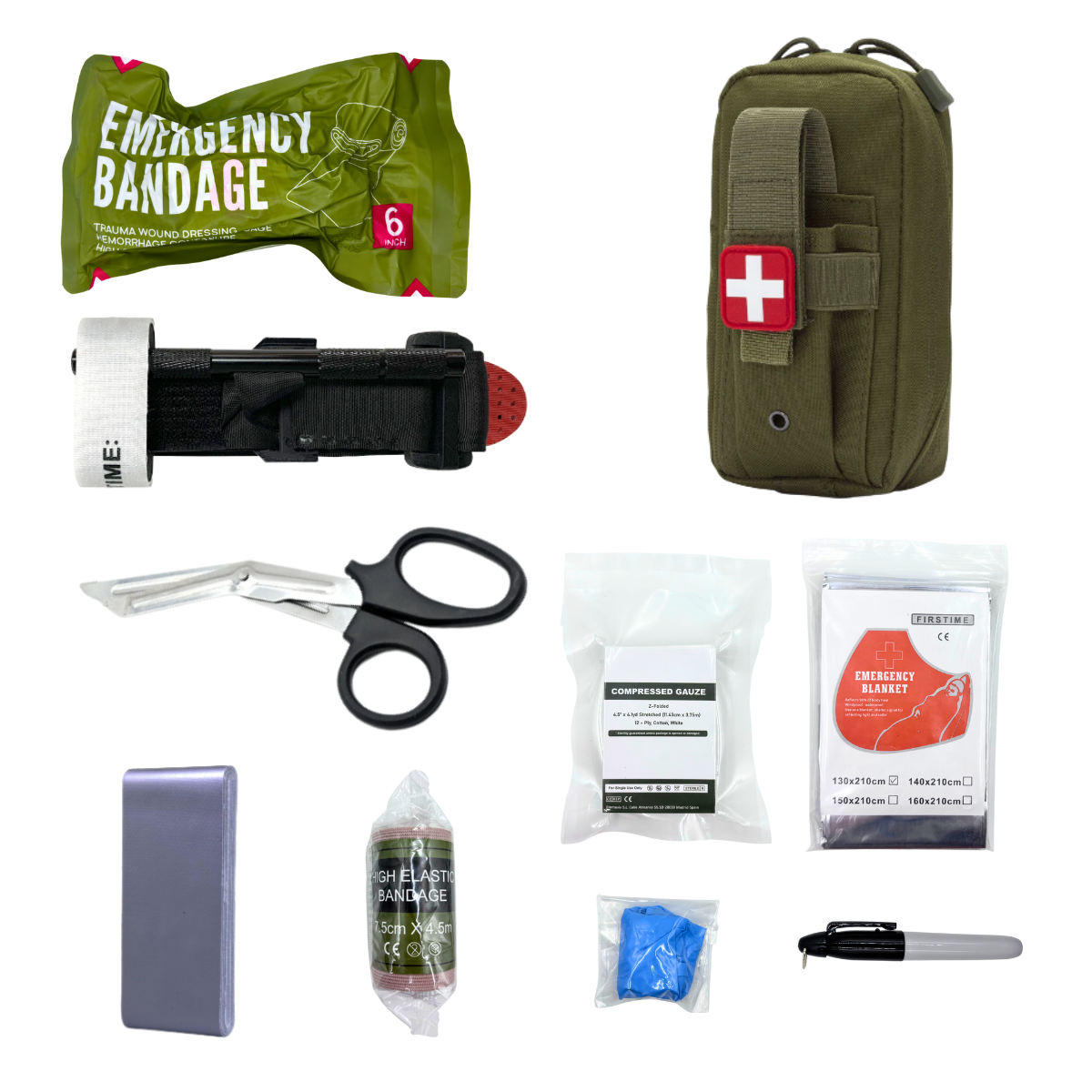 Survival First Aid Kit Survival Full Set Molle Outdoor Gear Emergency Kits Trauma Bag Camping Hiking IFAK Adventures EDC