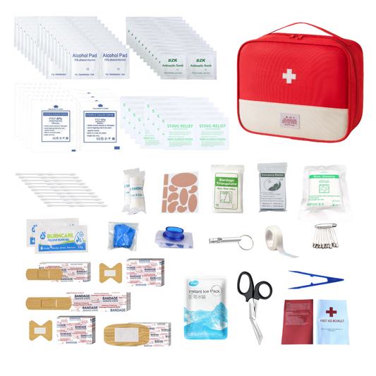Portable First Aid Kit For Outdoor Adventures, Hiking, Car Traveling, And Camping