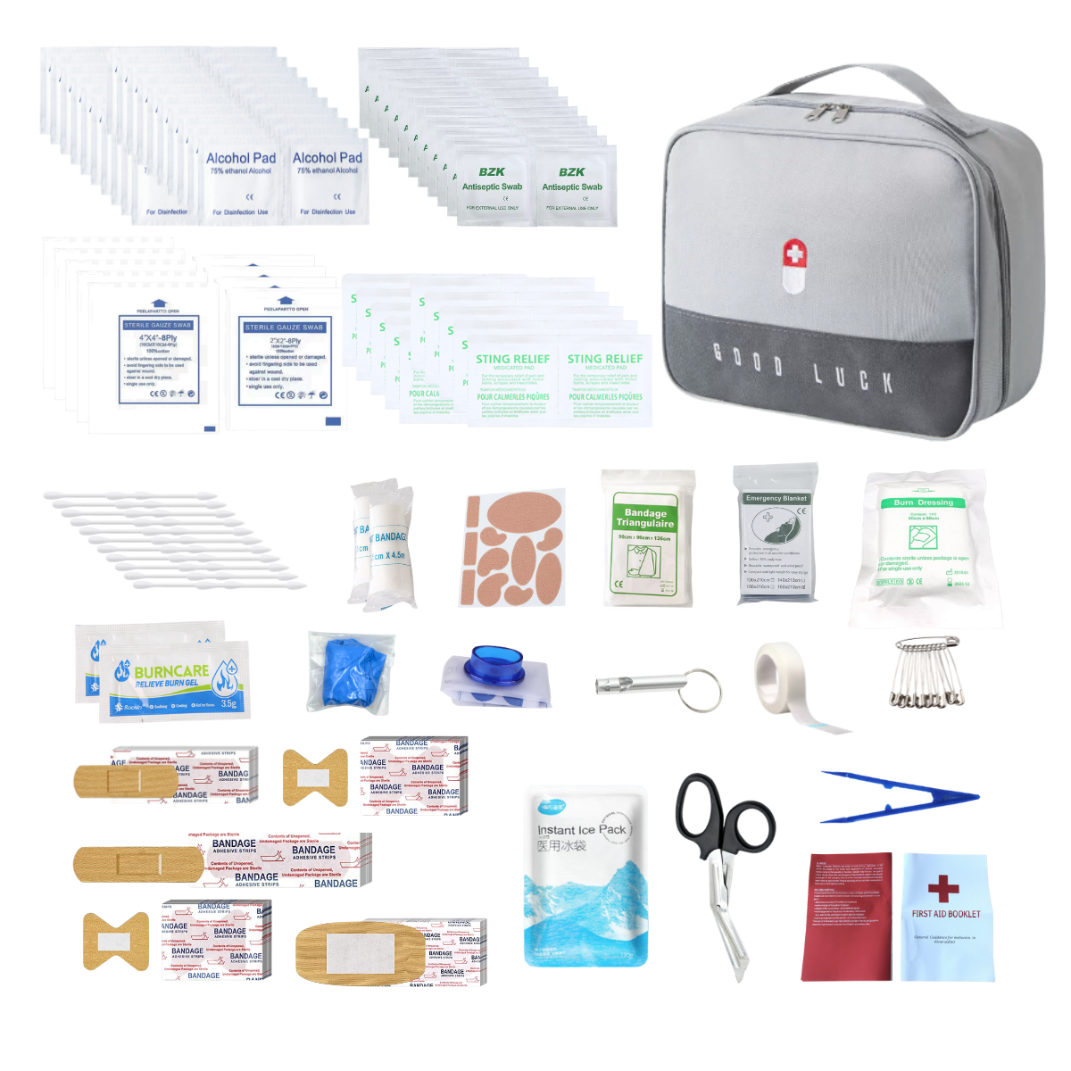 Multifunctional First Aid Kit With Supplies Inside Travel Compact First Aid Kit for Home, School, OutdoorActivities, Hiking, Car