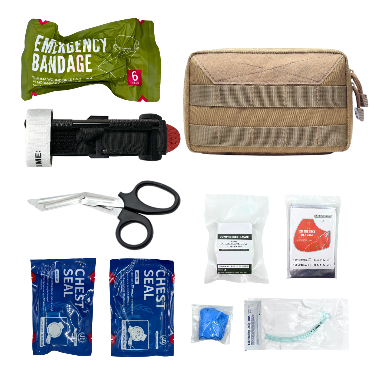 Survival First Aid Kit Survival Full Set Molle Outdoor Gear Emergency Kits Trauma Bag Camping Hiking IFAK Adventures Bag
