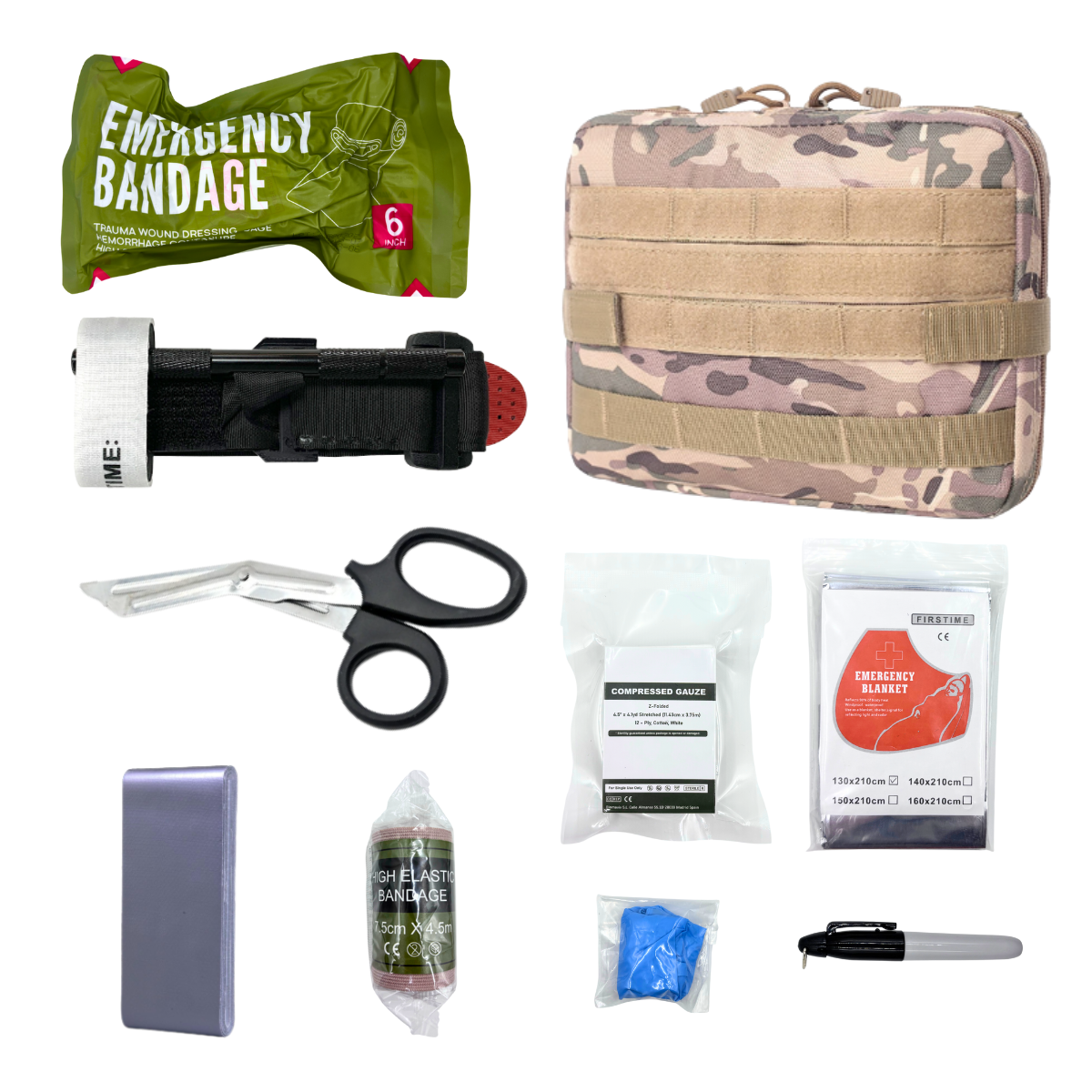Tactical equipment first aid kit Emt kit Edc survival kit emergency supplies Molle management Pouchi IFAK Rhino rescue Emt