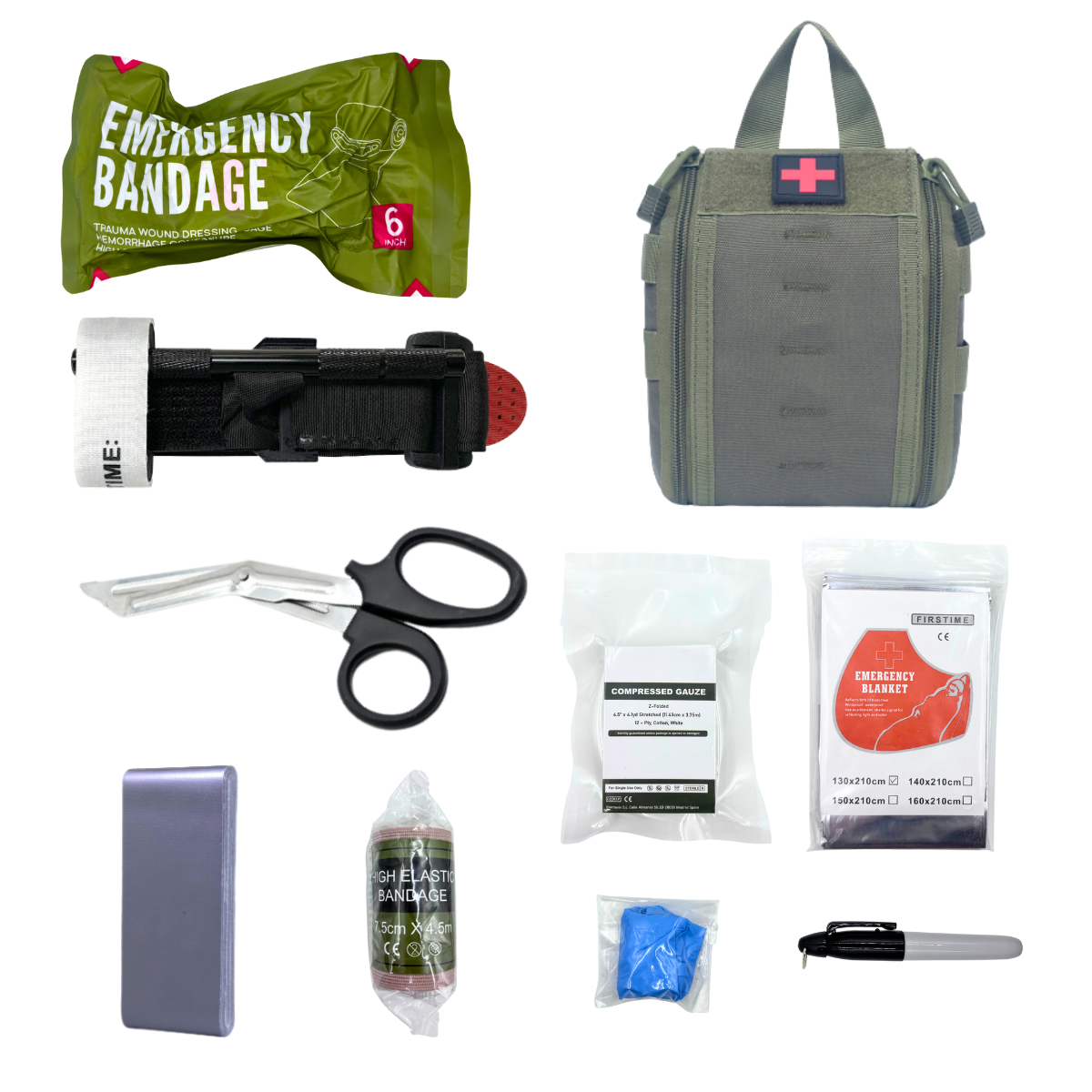Survival First Aid Kit Survival Full Set Molle Outdoor Gear Emergency Kits Trauma Bag Camping Hiking IFAK Adventures EDC