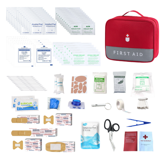 Portable First Aid Kit Red Car Emergency Kit Accessories For Home Family Travel Outdoor Emergency Medical Treatment