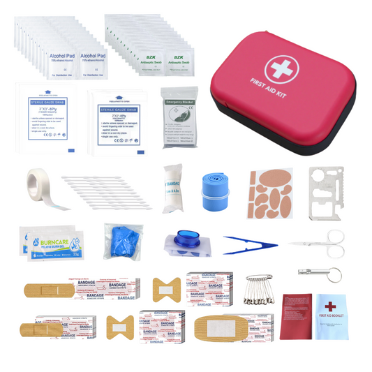 First Aid Kit,Compact Medical Survival Kit/Box With Lightweight Hard Case For The Car, Motorcycle, Home, Workplace,