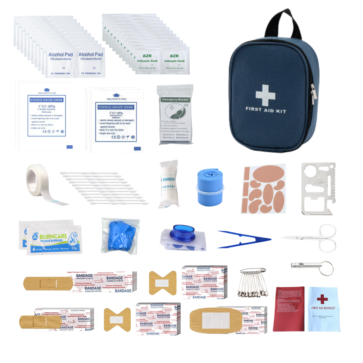 portable travel first aid kit, outdoor camping emergency medical kit, bandage, life saving kit, empty bag