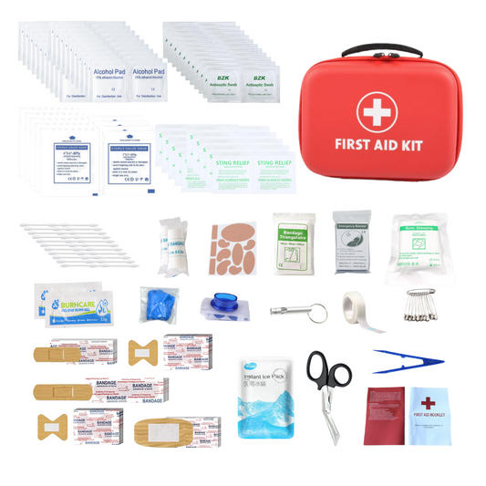 Emergency First Aid Kit Comprehensive Medical Supplies Outdoor Multi-functional First Aid Bag with Waterproof PU Case