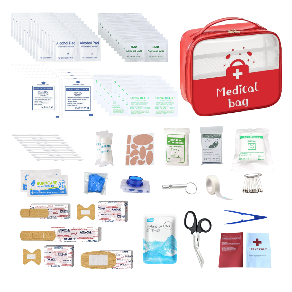 Portable Waterproof First Aid Bag Outdoor Camp Emergency Kits Case Only For Home Car Travel Fishing Hiking Sports