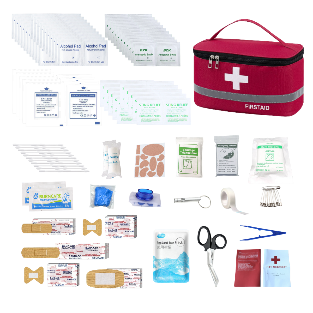First Aid Kit, Multi-purpose Emergency Medical Supplies Portable Medical Bag, For Outdoor Hiking, Camping And More Rescue