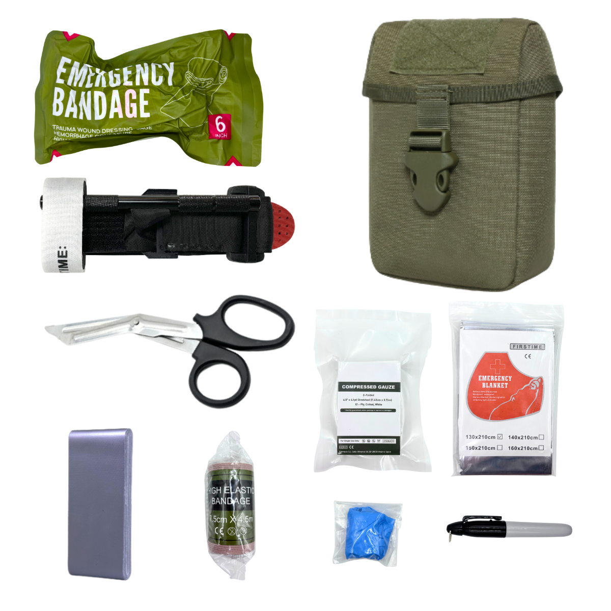 IFAK Pouch - Large IFAK Molle Pouch Empty First Aid Bags Only Medical Trauma Kit Bag EMT Pouch MED Waist Bag，Outdoor