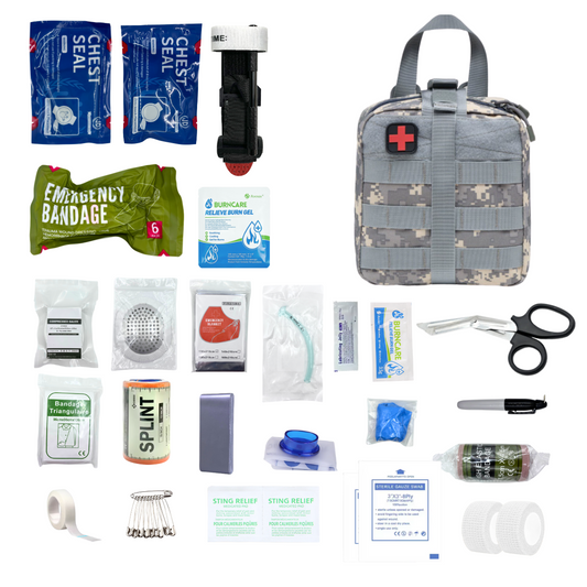 Tactical First Aid Kit, Upgraded IFAK Tearable Emergency Kit, Emergency Survival Kit for Travelling, Outdoor Hiking, Camping