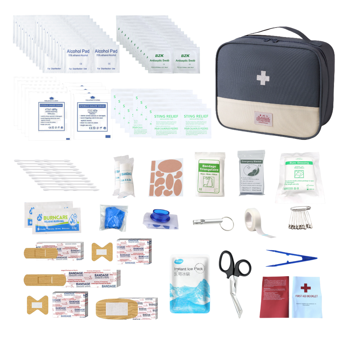 Portable First Aid Kit For Outdoor Adventures, Hiking, Car Traveling, And Camping